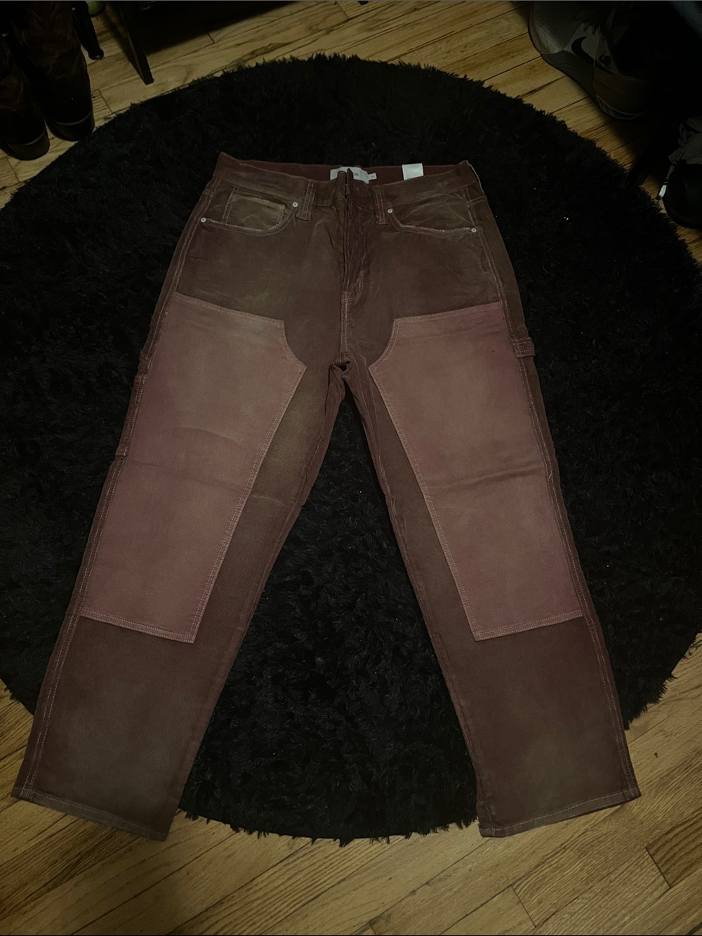 Hudson Jeans Corduroy Pants in Burgundy